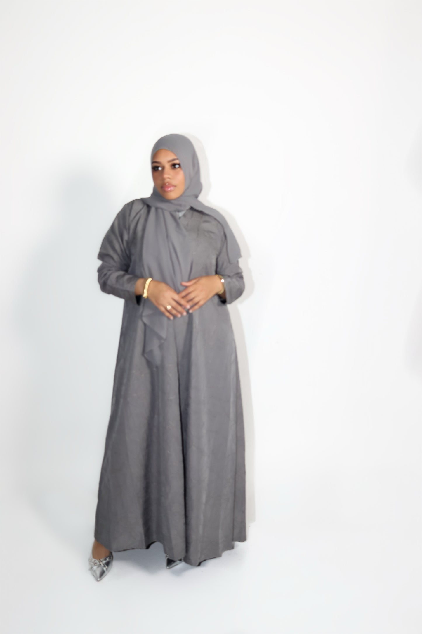Grey Serene Abaya