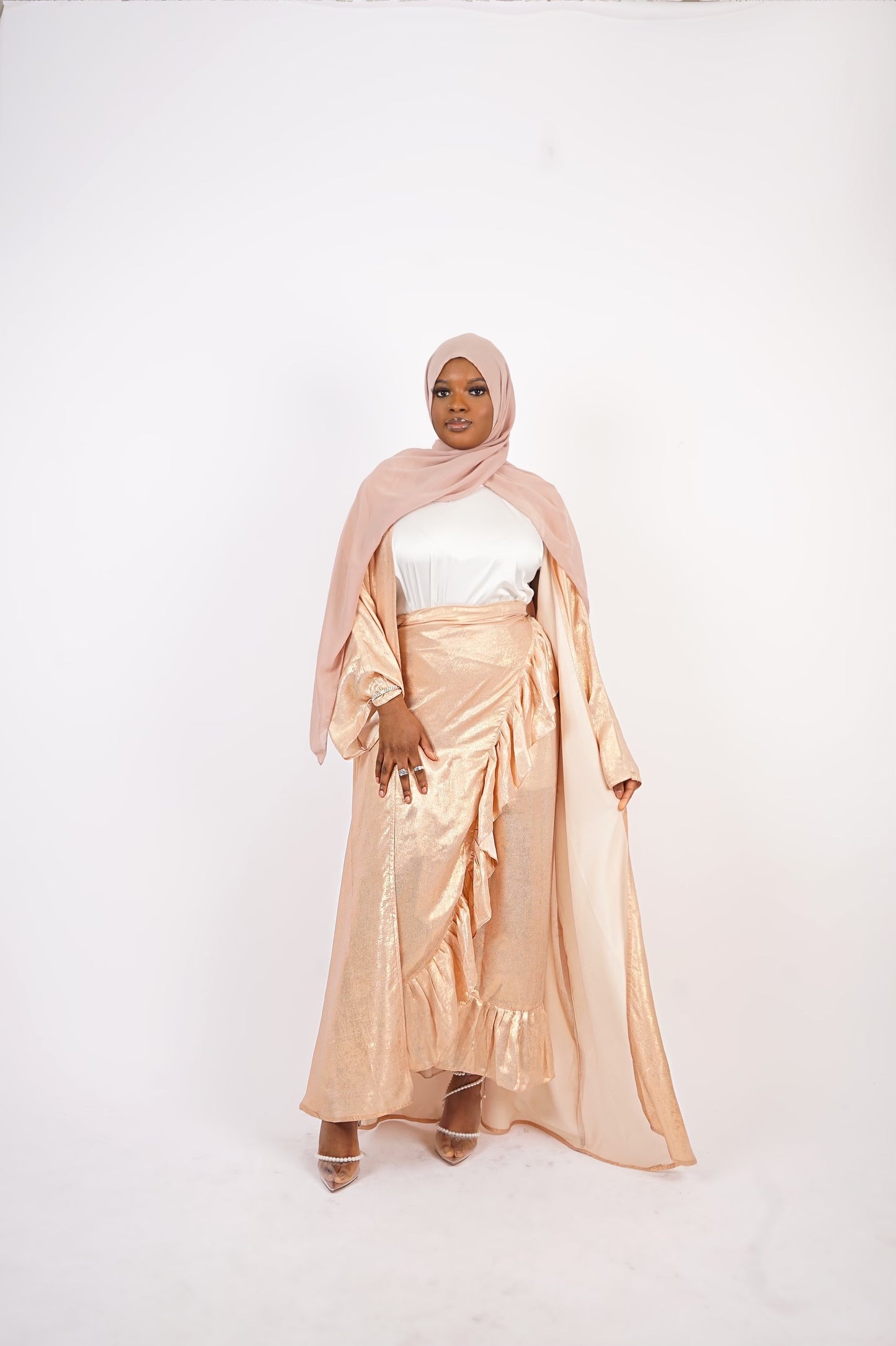 Hara Abaya - Champeign Peach