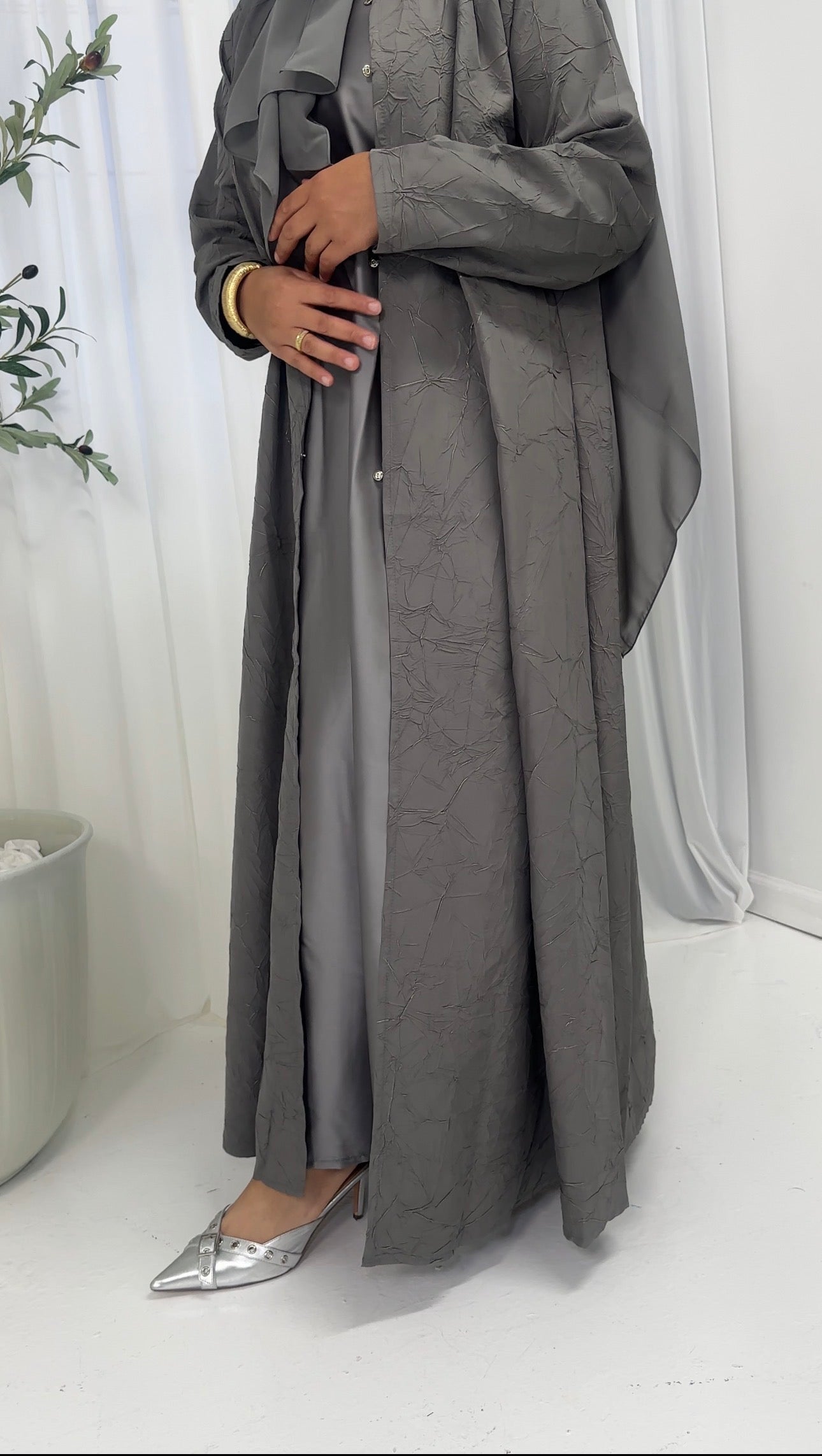 Grey Serene Abaya