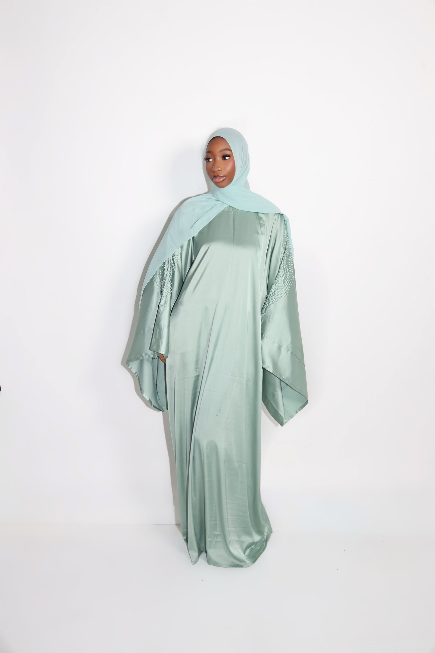 Sage Veil Abaya