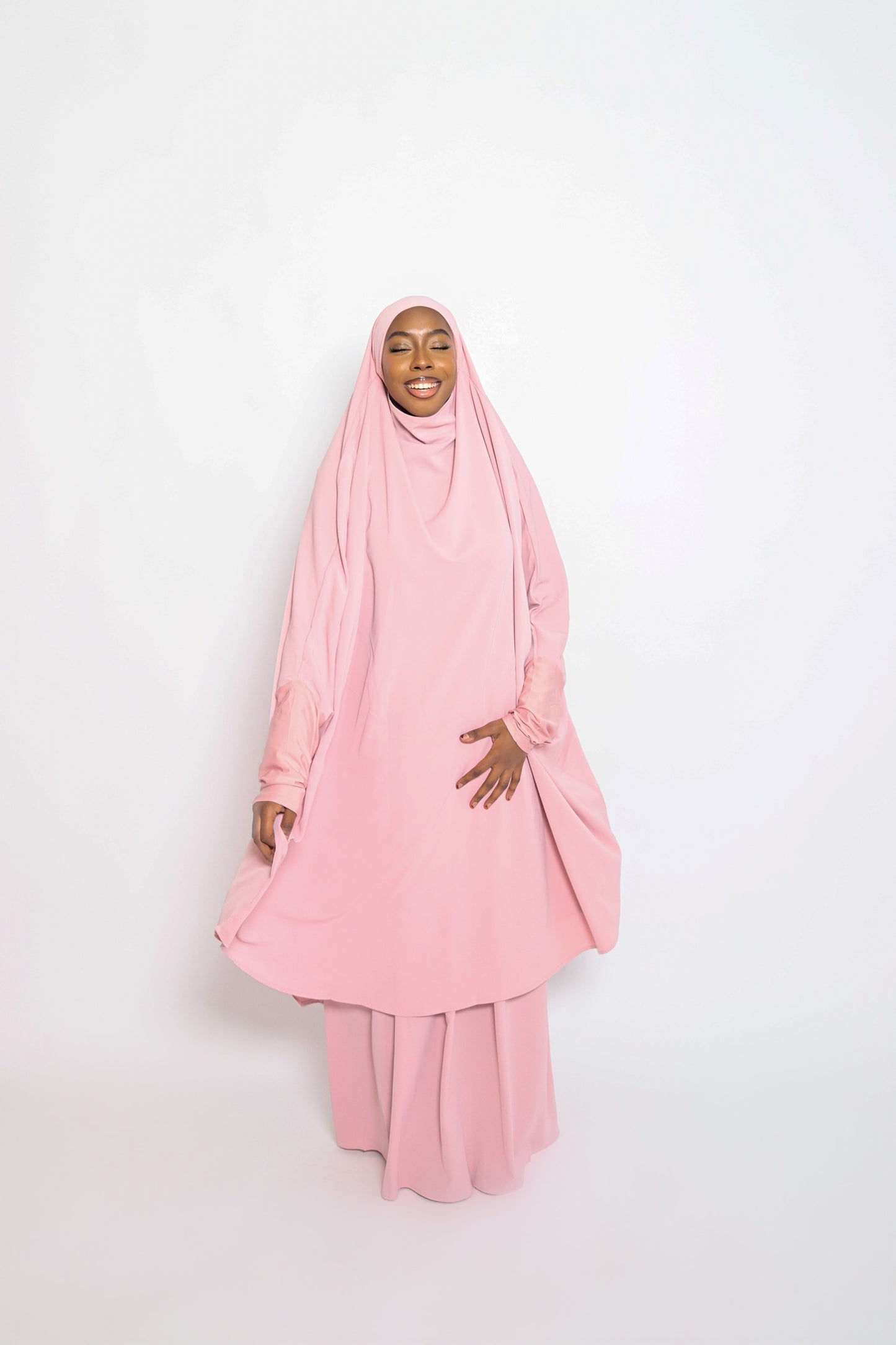 Basit Jilbab - Baby Pink