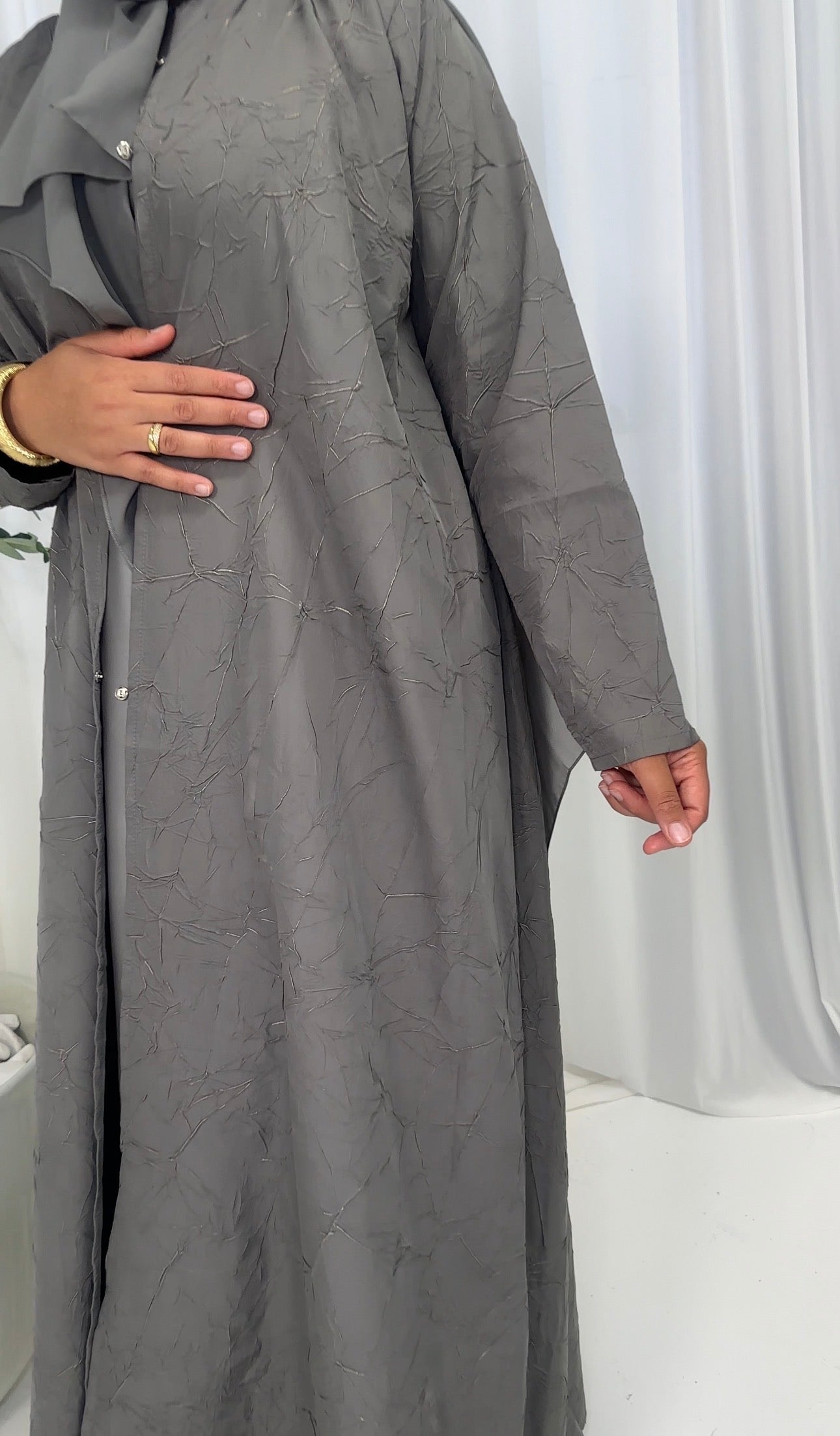 Grey Serene Abaya