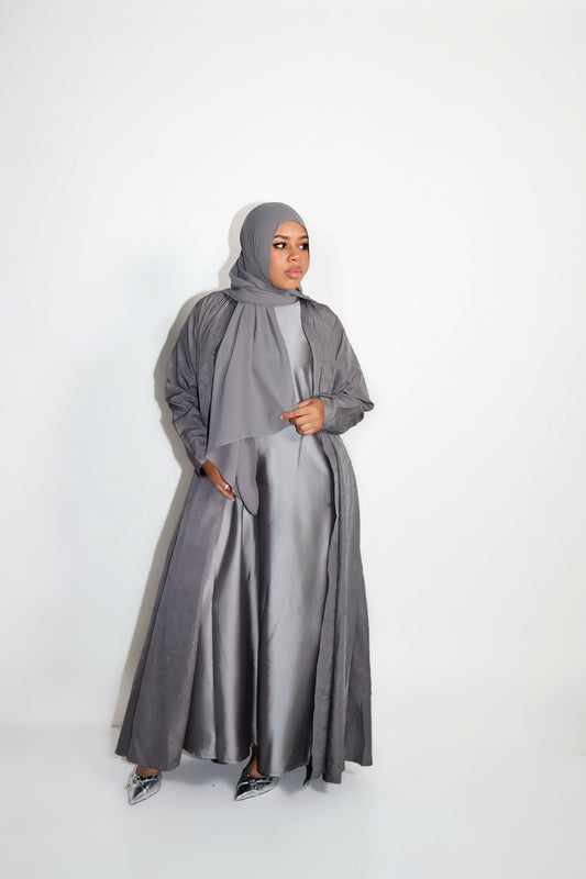 Grey Serene Abaya