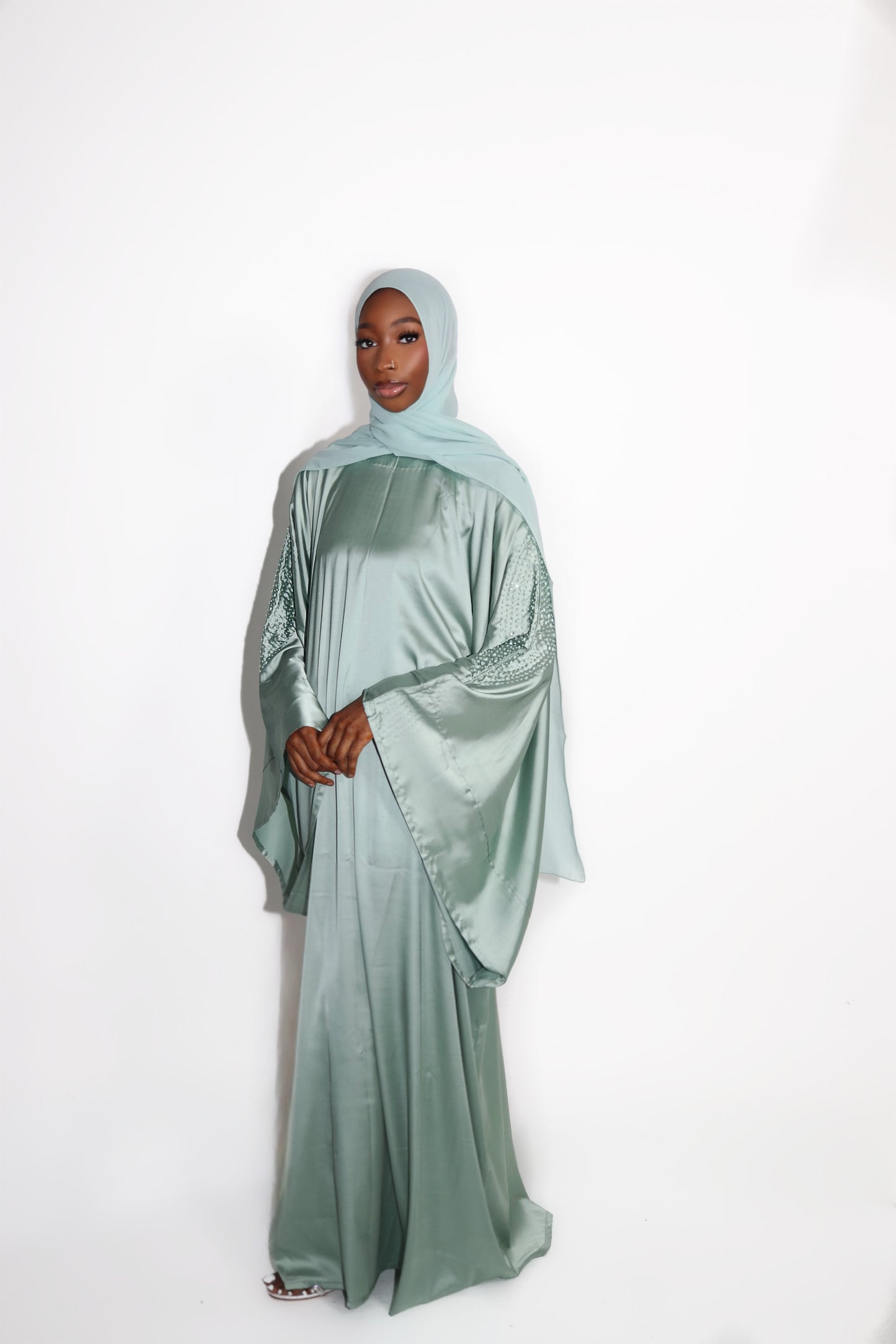 Sage Veil Abaya