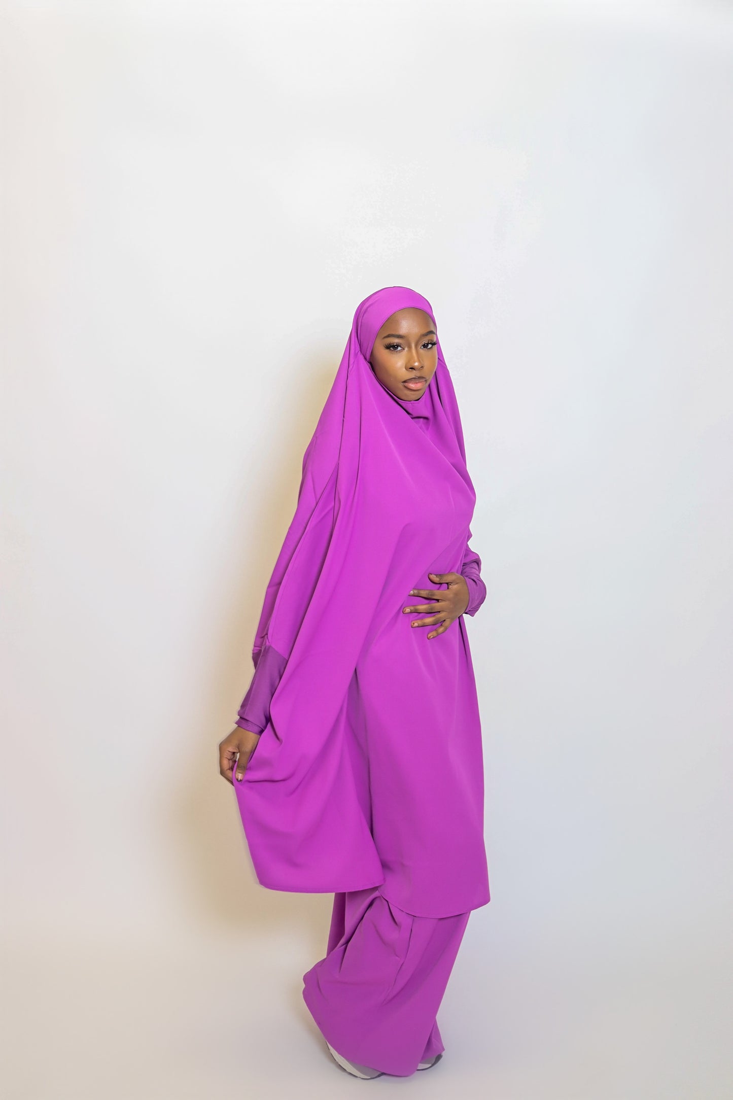 Basit Jilbab - Purple