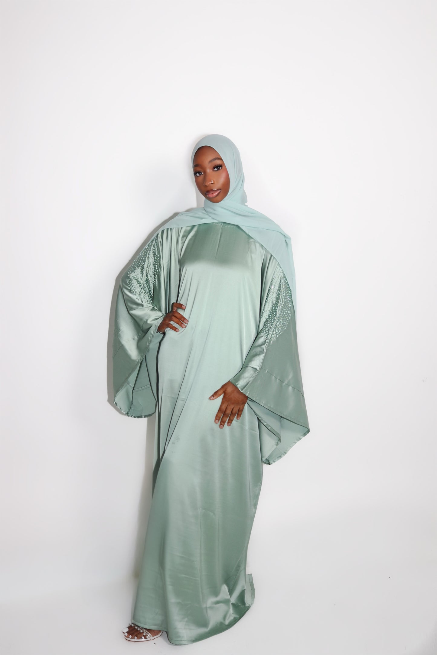 Sage Veil Abaya
