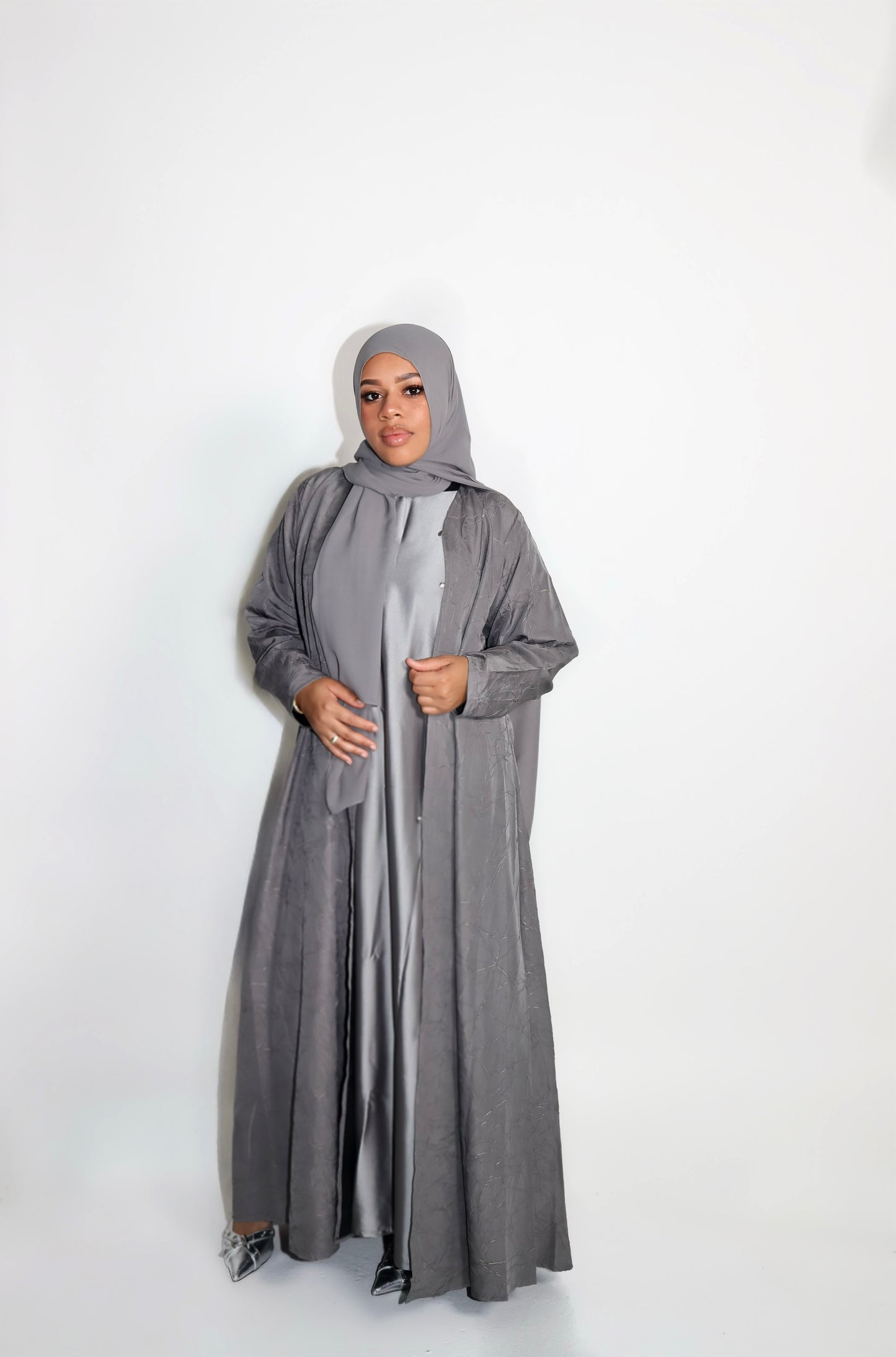 Grey Serene Abaya