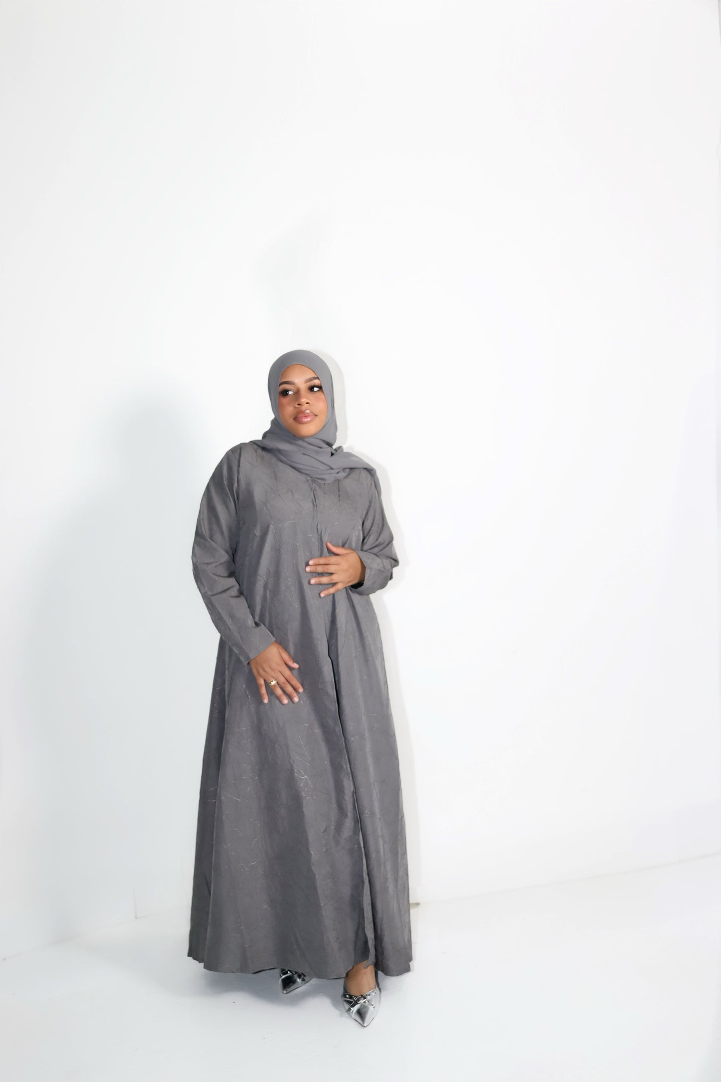 Grey Serene Abaya
