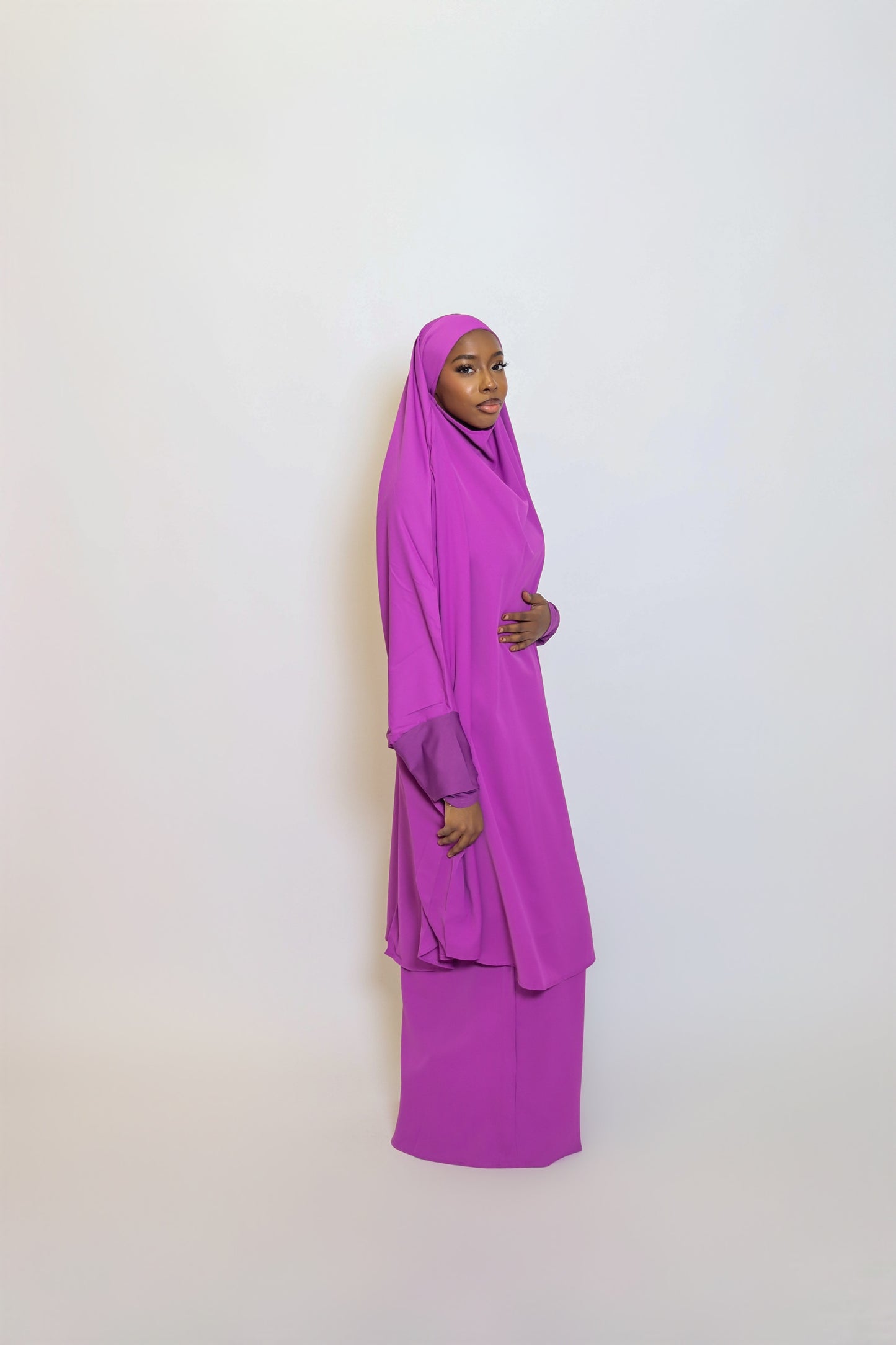 Basit Jilbab - Purple