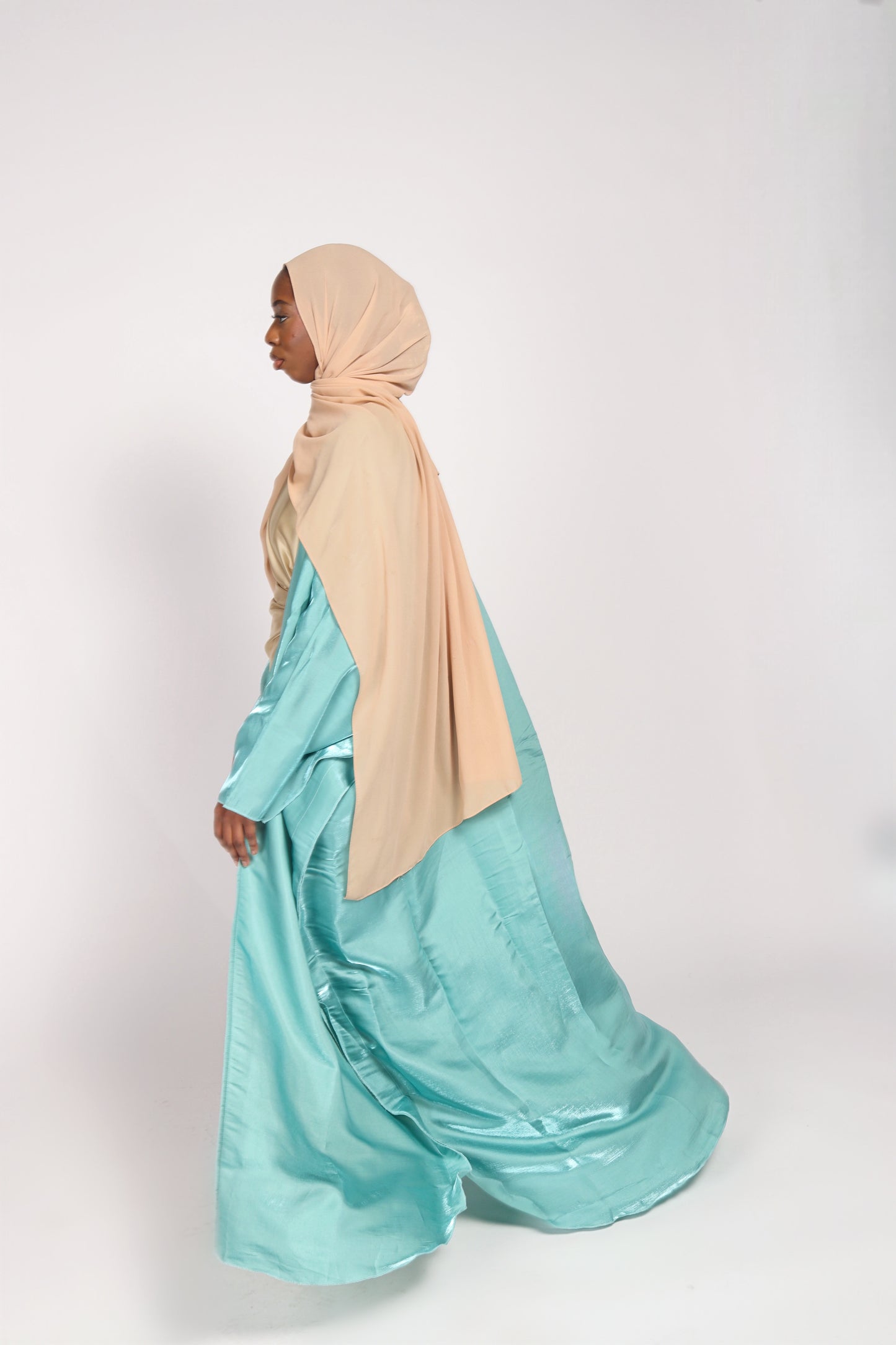 Aniq Abaya - Green & Yellow