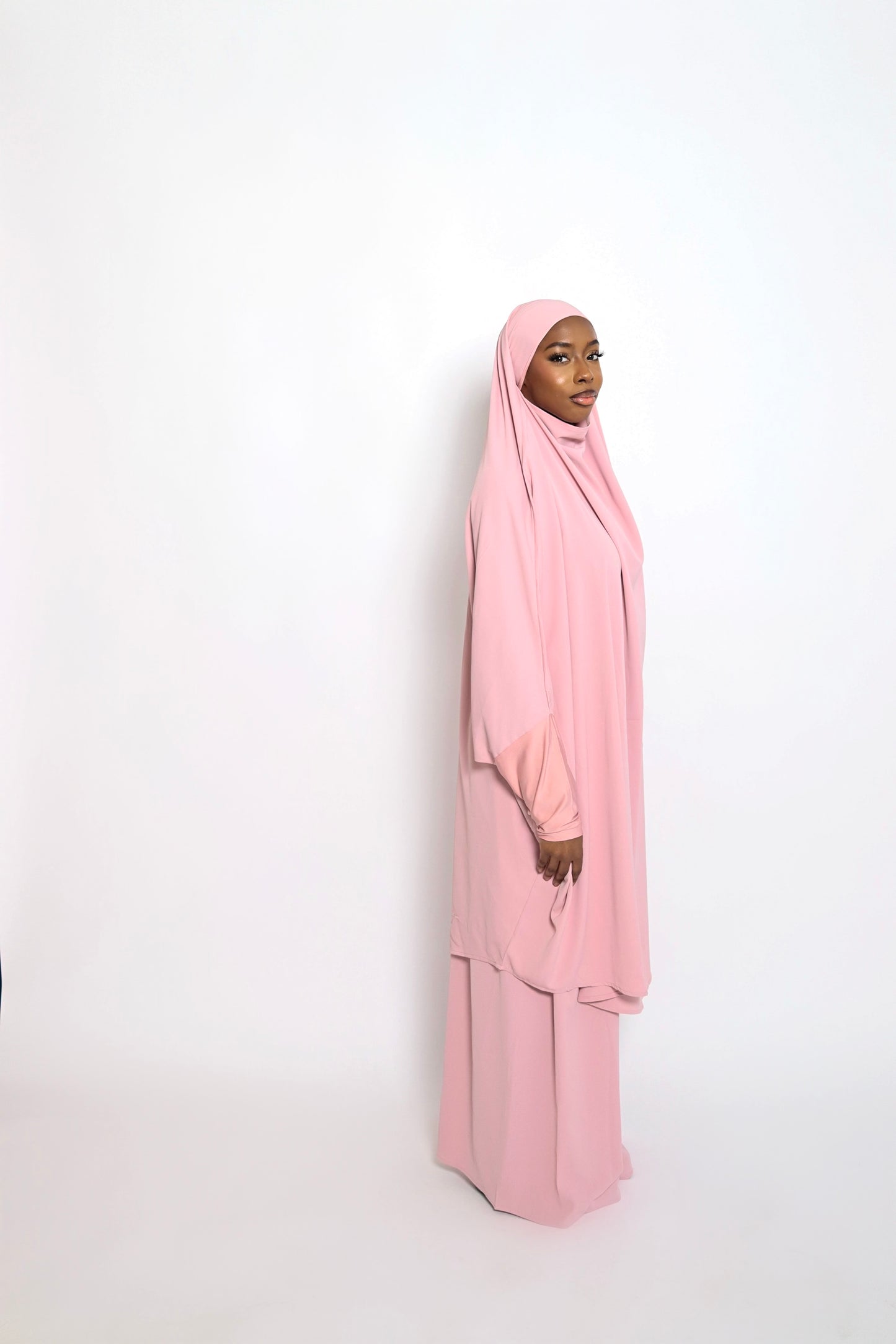 Basit Jilbab - Baby Pink