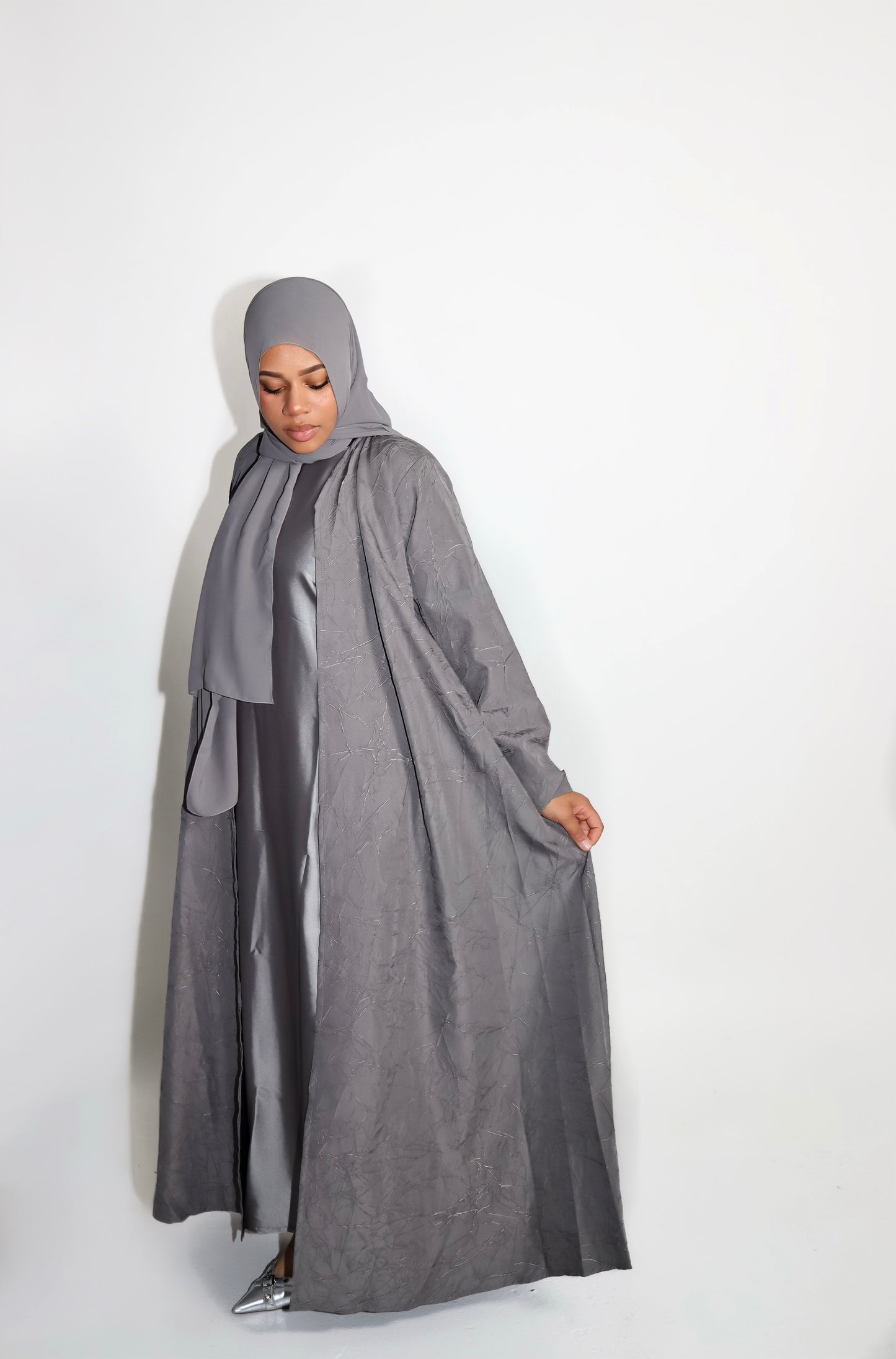 Grey Serene Abaya
