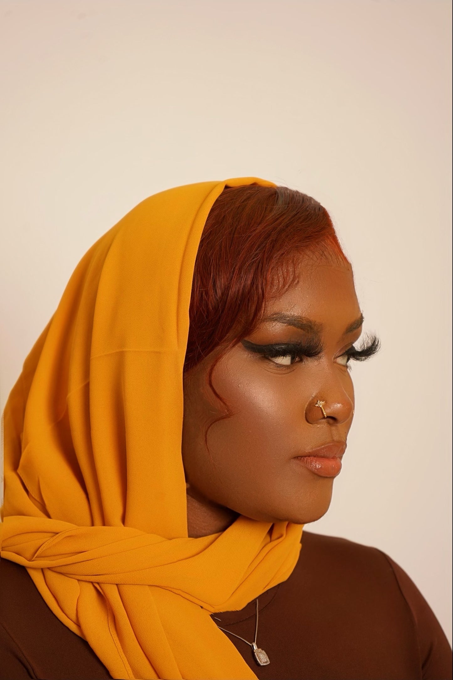 Rashida Chiffon Hijab - Mustard