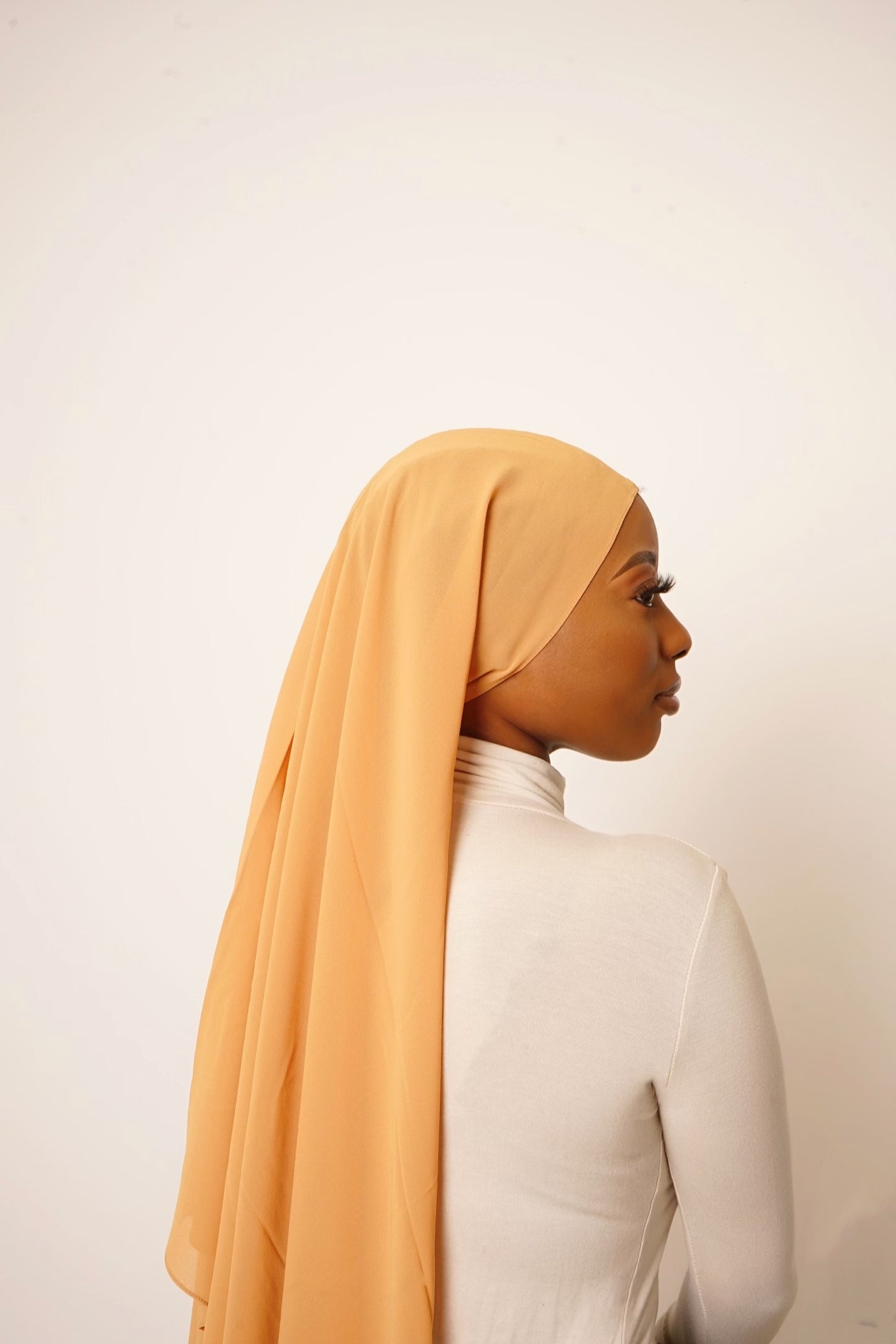 Deinaba Chiffon Hijab - Nude