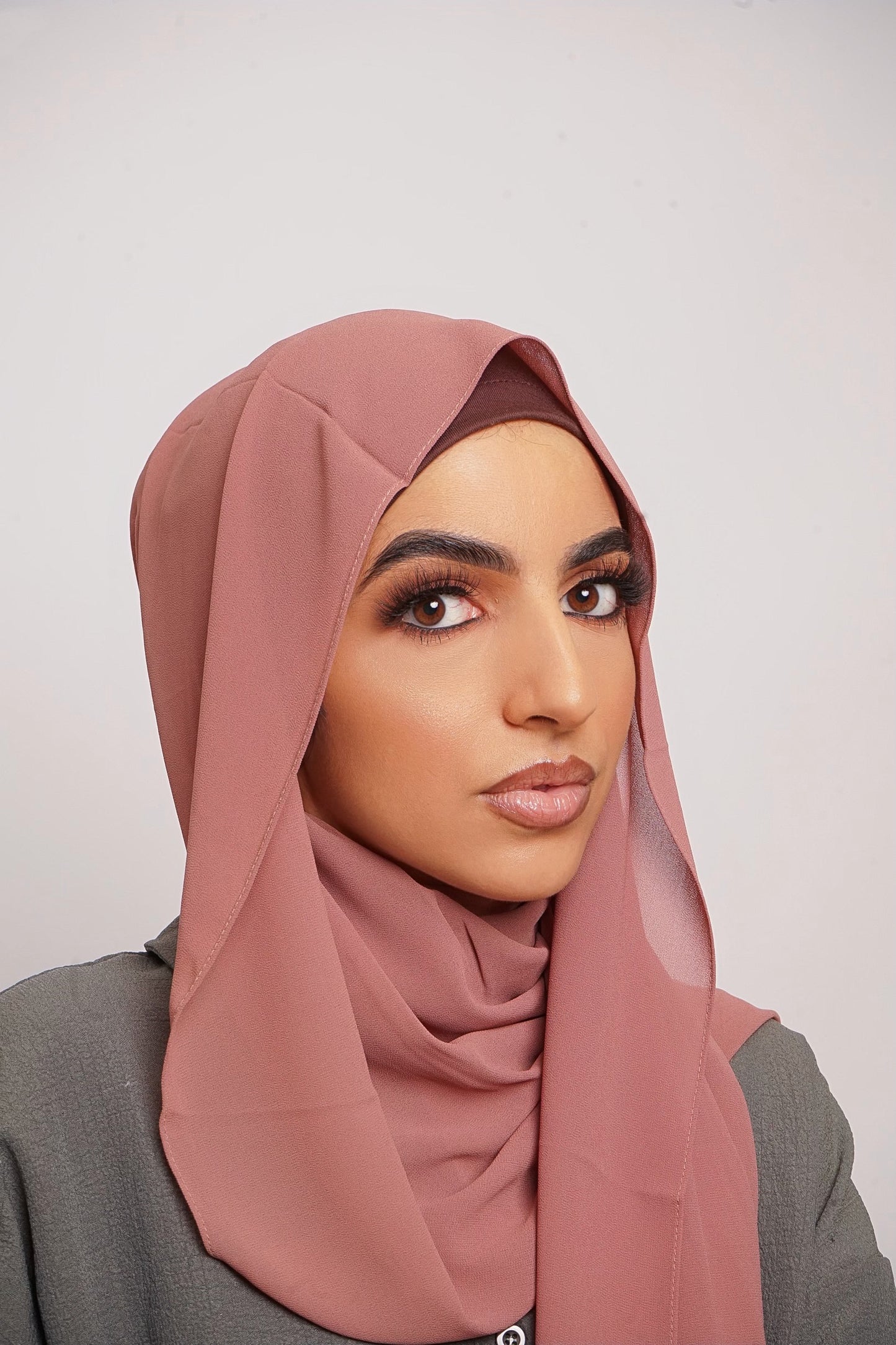 Tawlid Chiffon Hijab - Mocha