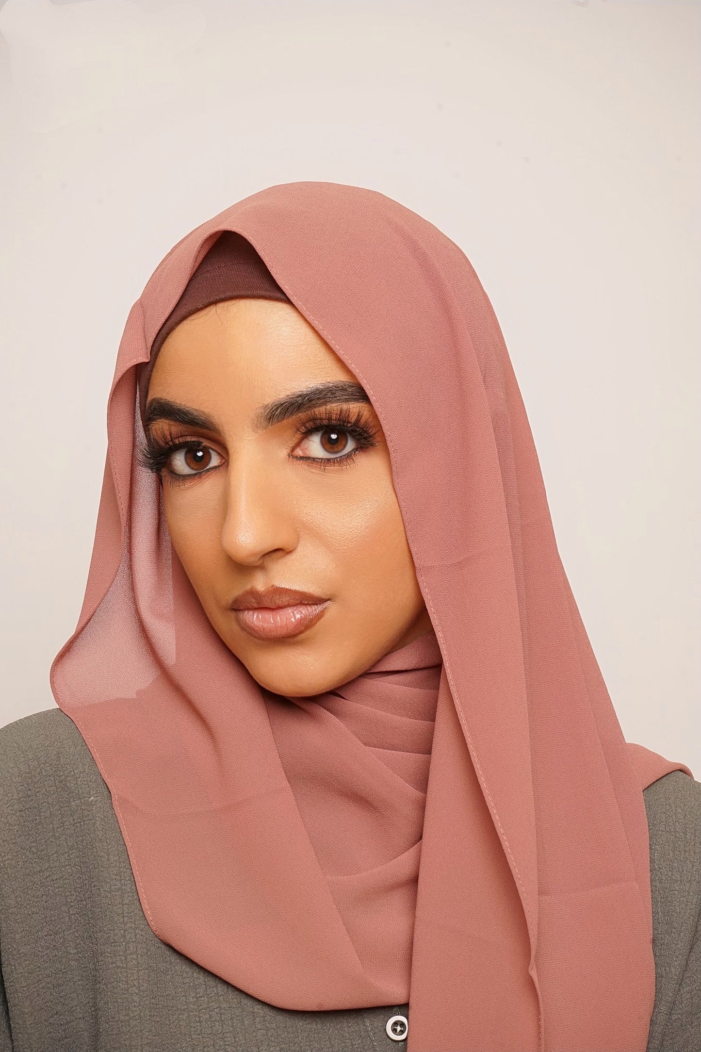 Tawlid Chiffon Hijab - Mocha