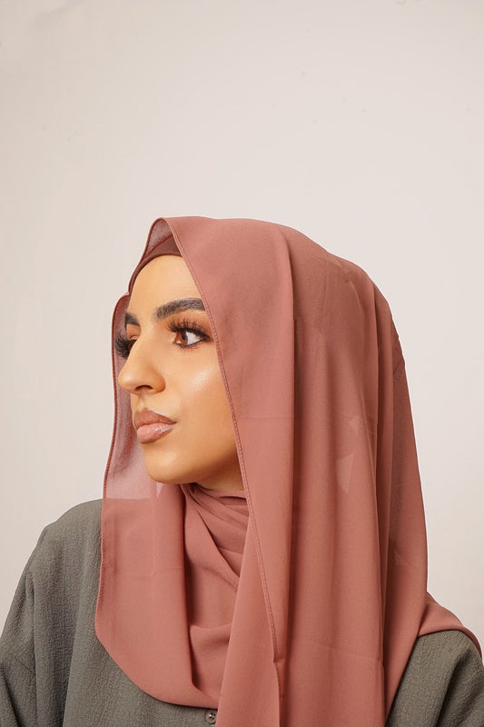 Tawlid Chiffon Hijab - Mocha