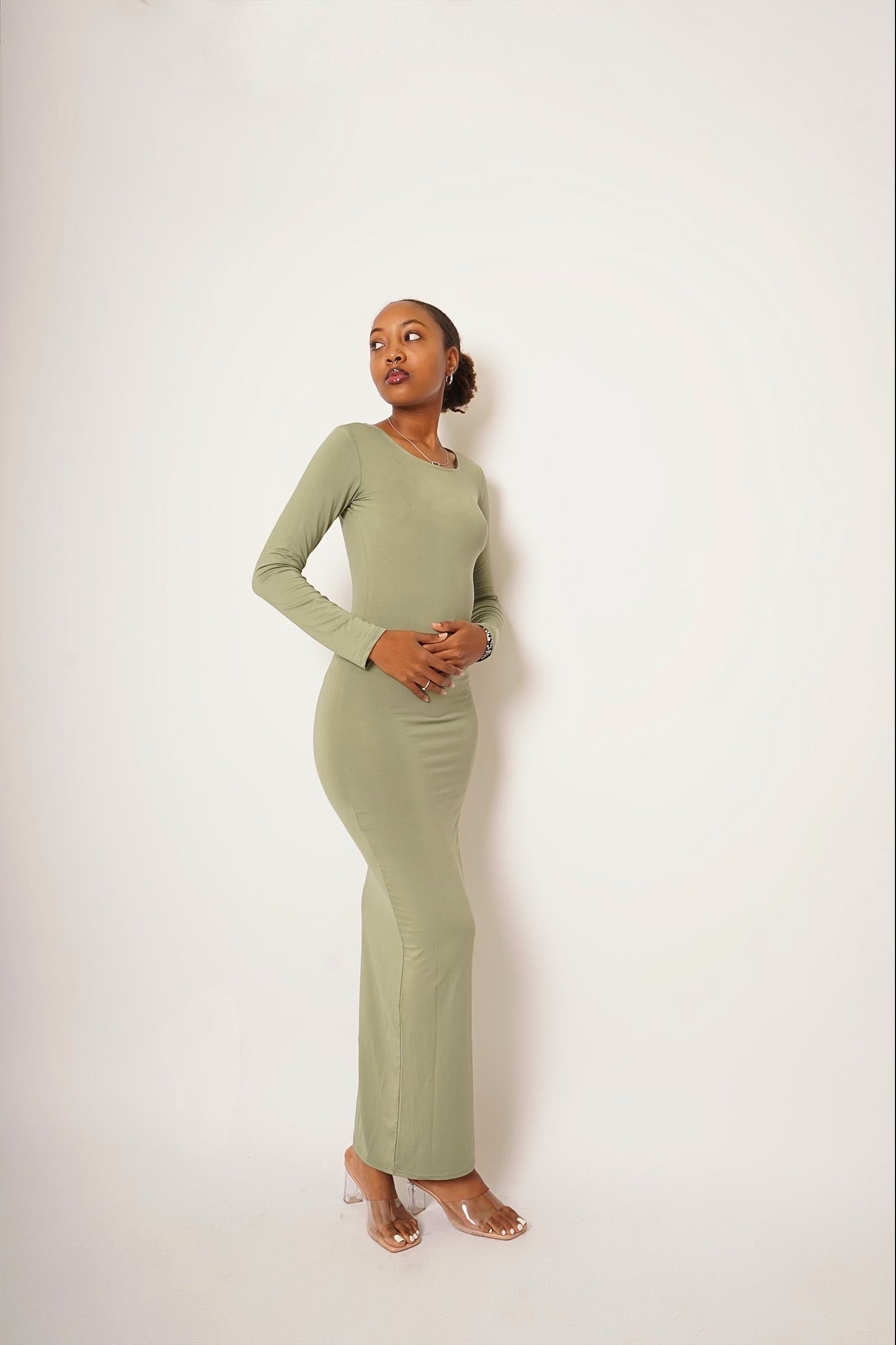 Ru Maxi Bodycon Dress - Sage Green