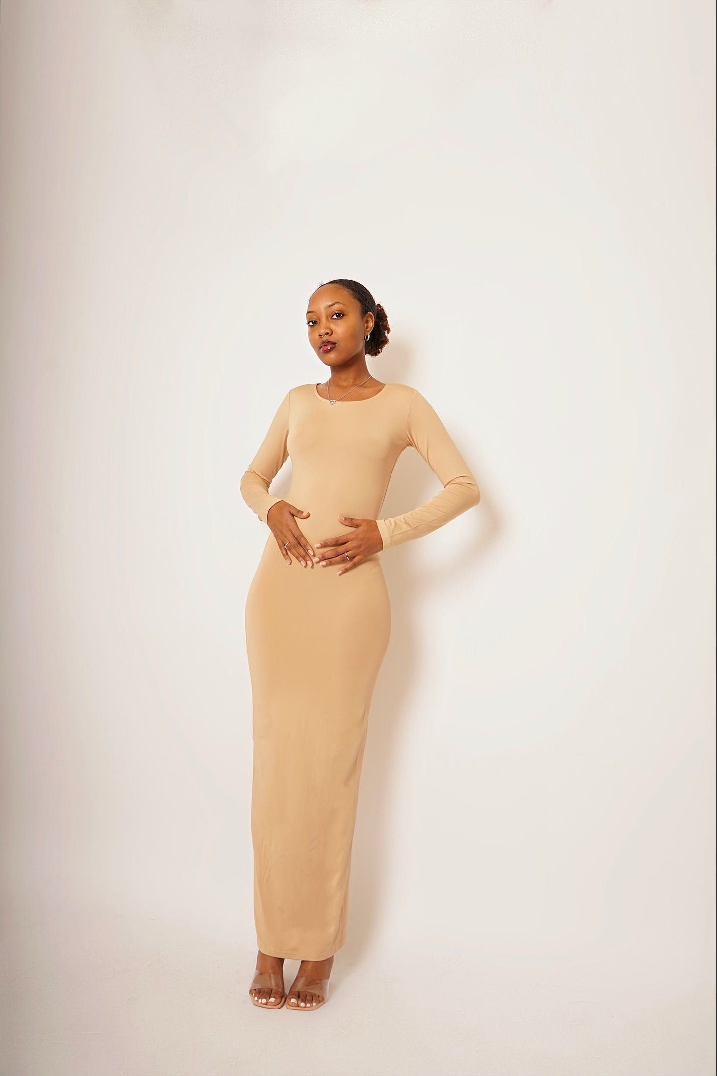 Ru Maxi Bodycon Dress - Nude