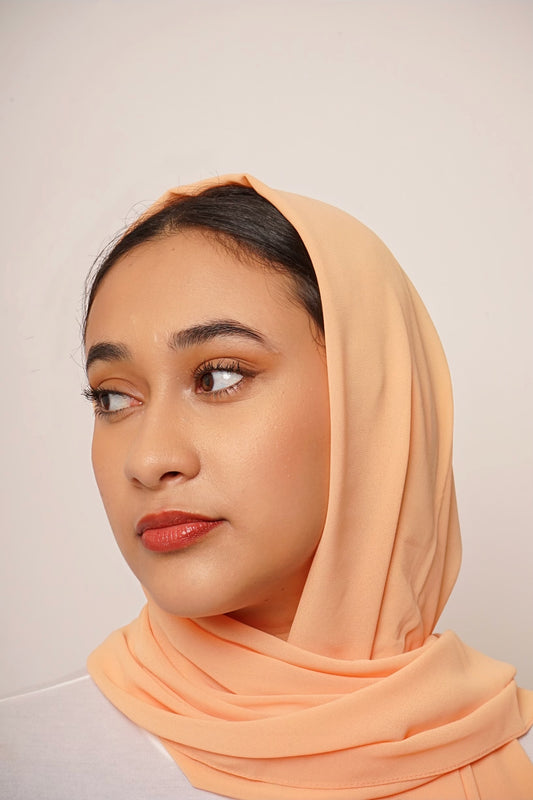 Soft Life Chiffon Hijab - Peach