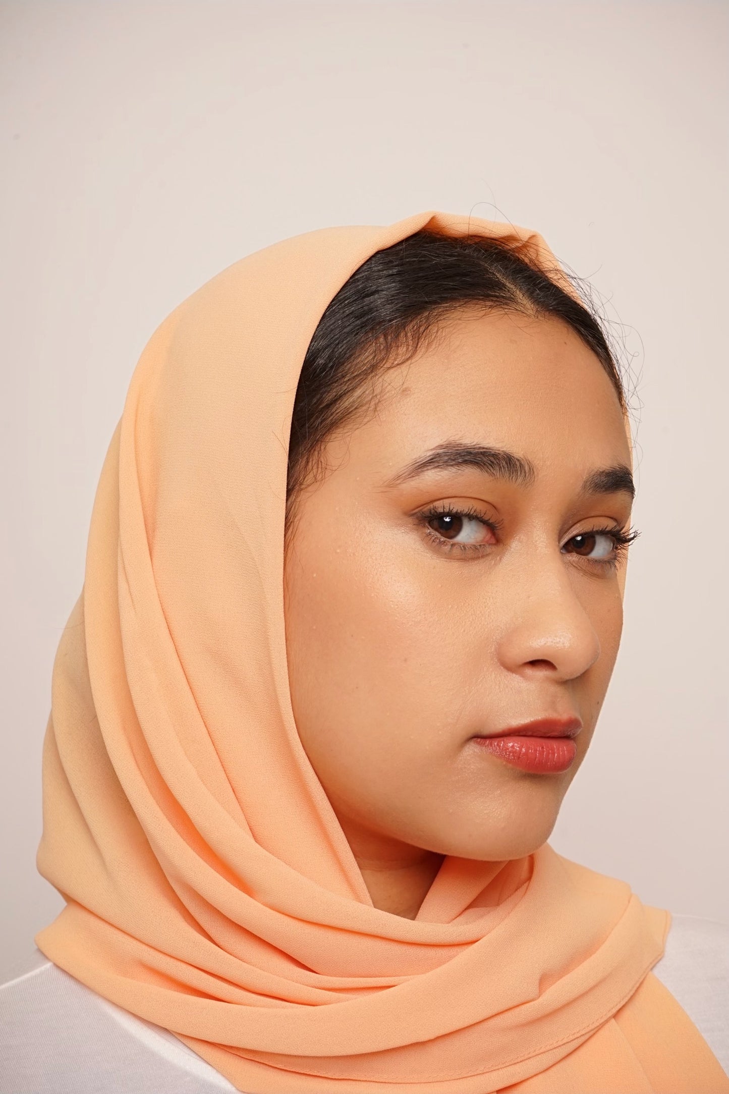 Soft Life Chiffon Hijab - Peach