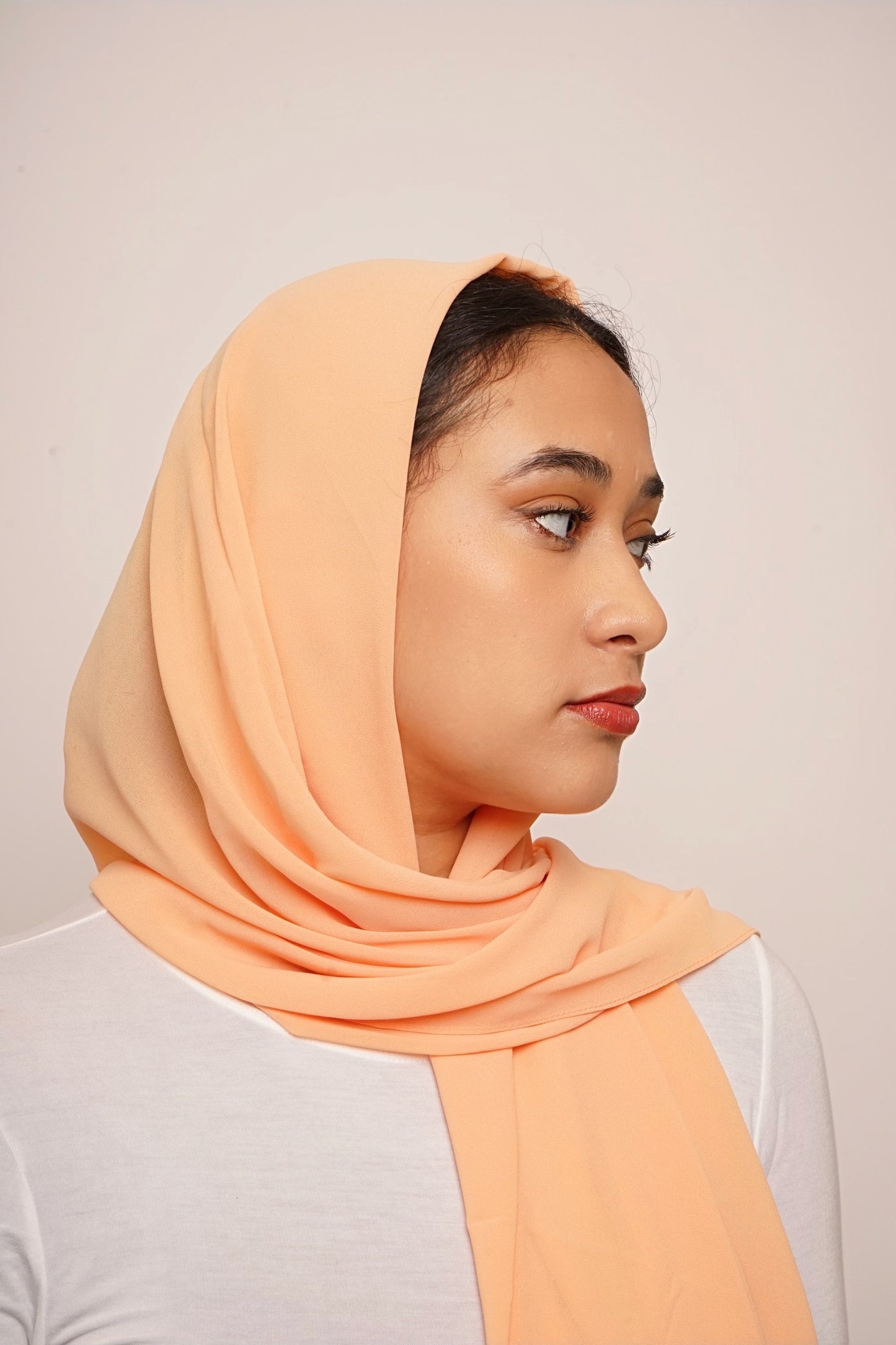 Soft Life Chiffon Hijab - Peach