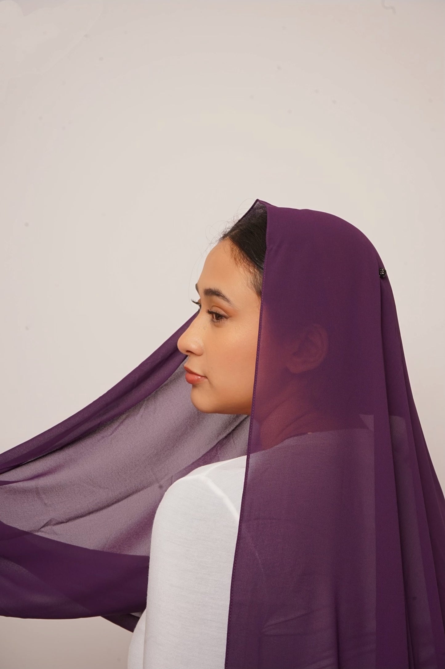 Yazz Chiffon Hijab - Purple