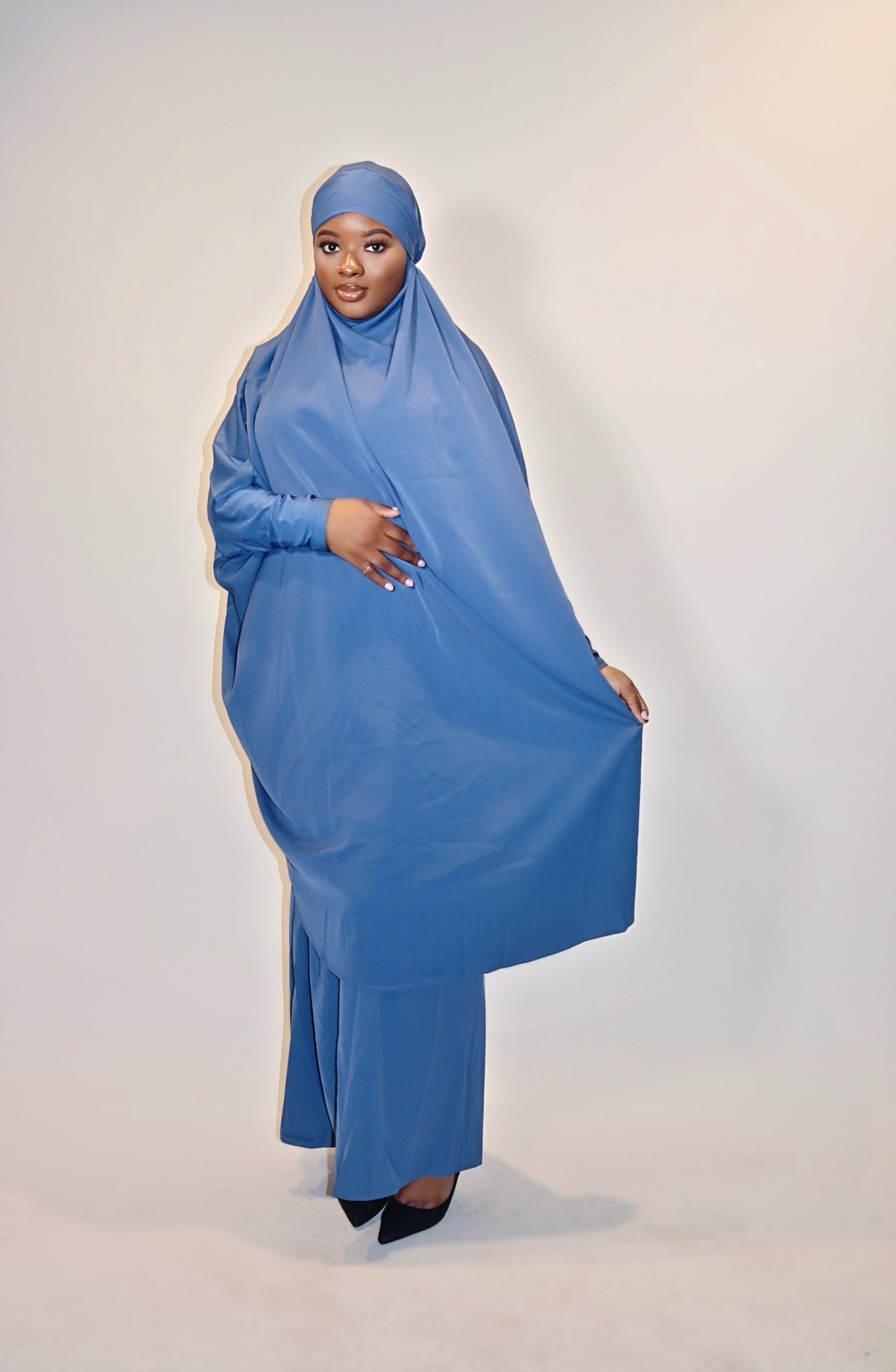 Basit Jilbab - Blue