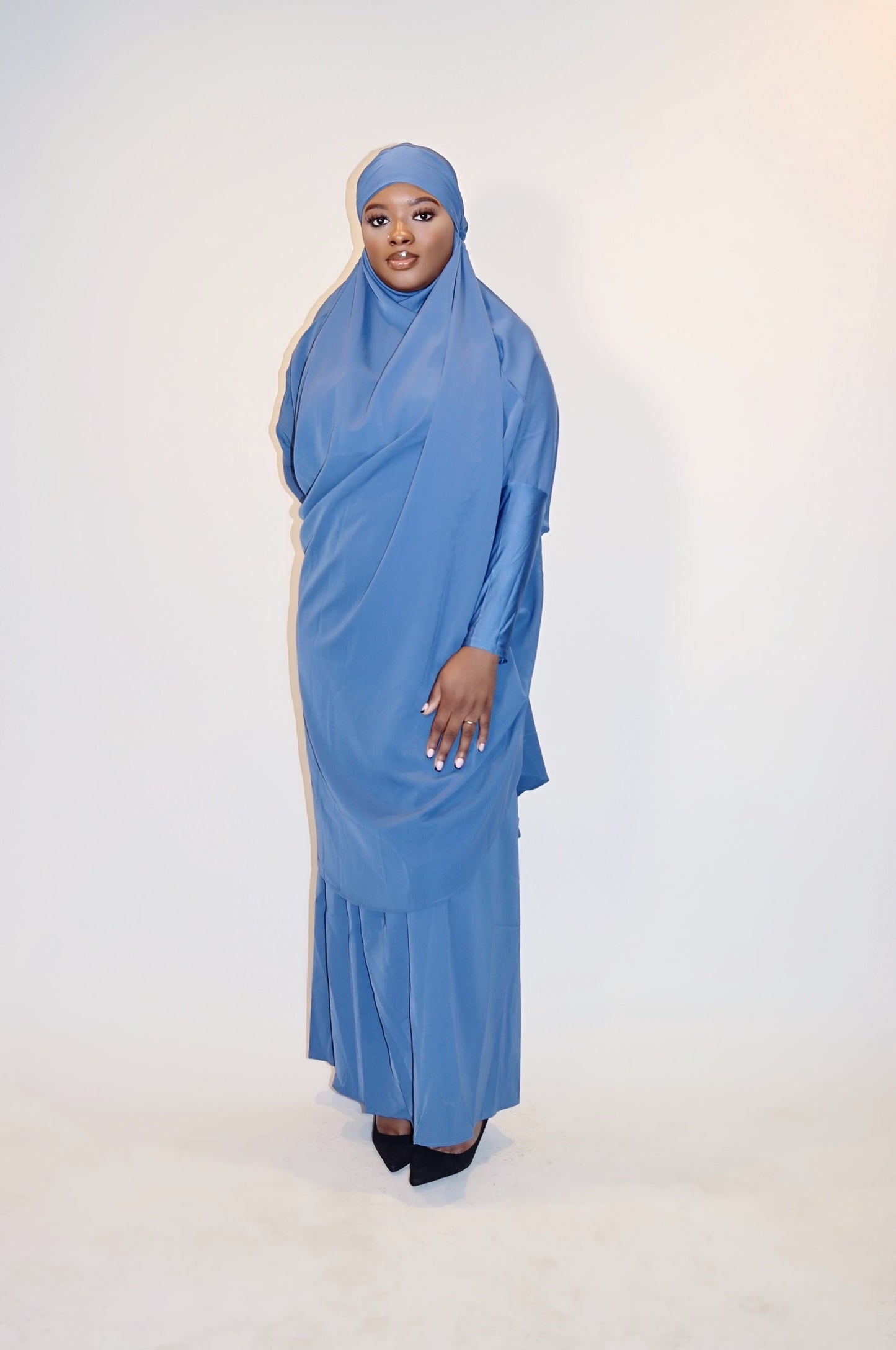 Basit Jilbab - Blue